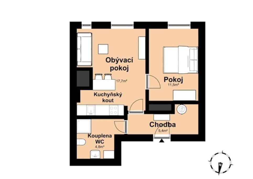 Apartment 200 Meter To Vltava River, Center!